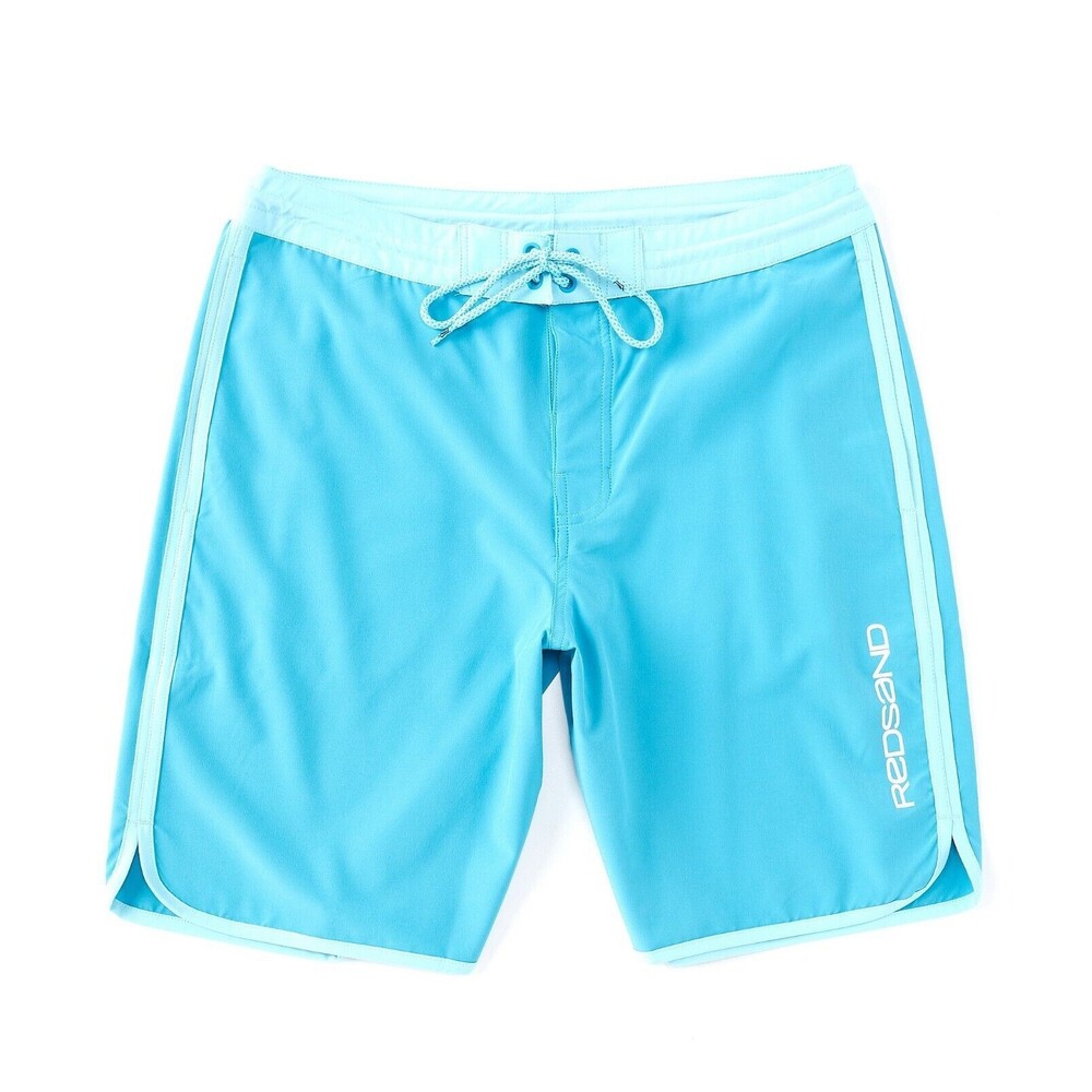 Redsand Board Shorts 9" Inseam, Swim Trunks, Caribbean Blue, Size 34
